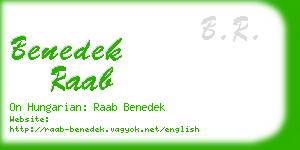 benedek raab business card